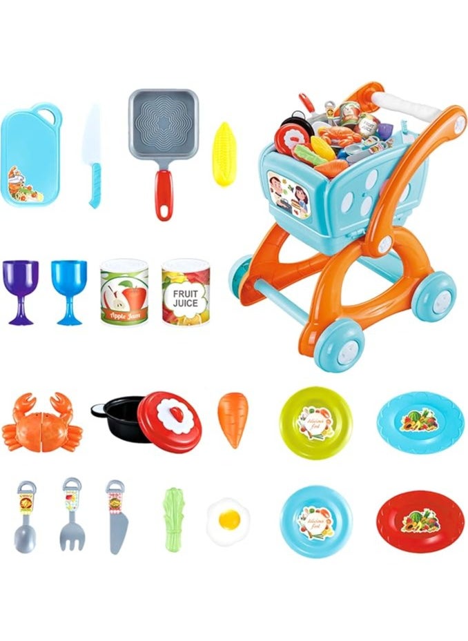 2 in 1 Pretend Kitchen Trolly set