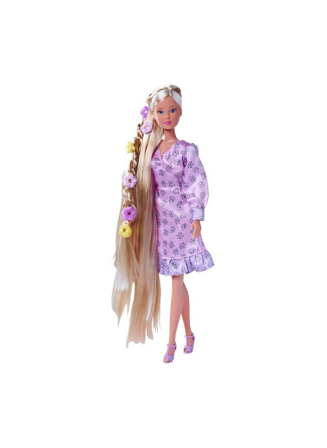 Steffi Love Fashion Flower Hair Doll with Accessories (9 Pieces)