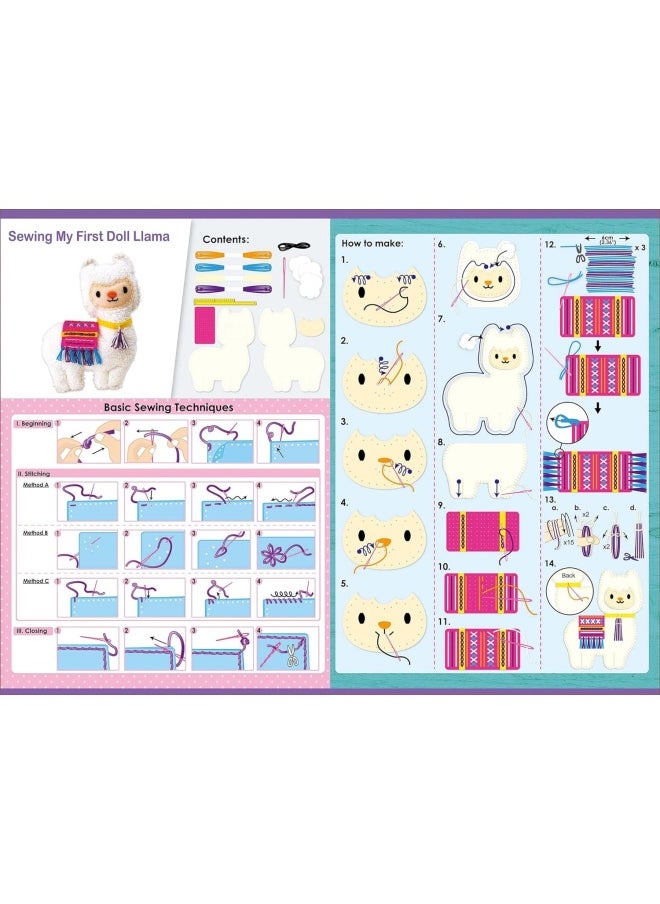 Avenir Sewing My First Doll Llama Sewing Kit (25 cm)