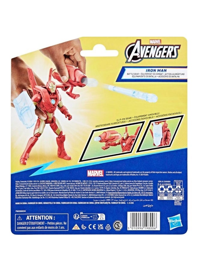 Marvel Avengers Epic Hero Series Battle Gear Iron Man Action Figure ( 10.2 cm )