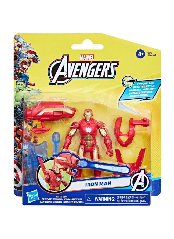 Marvel Avengers Epic Hero Series Battle Gear Iron Man Action Figure ( 10.2 cm )