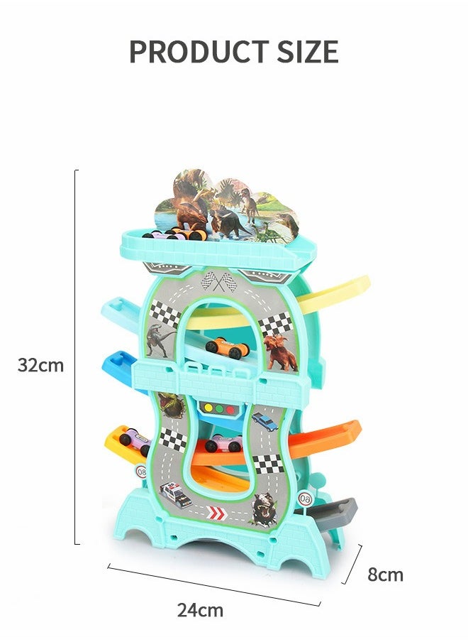 Toddler Toys Car Ramp Toy Racing Track Toys for Girls Boys, Garage and Parking Lot Tracks with 8 Mini Cars