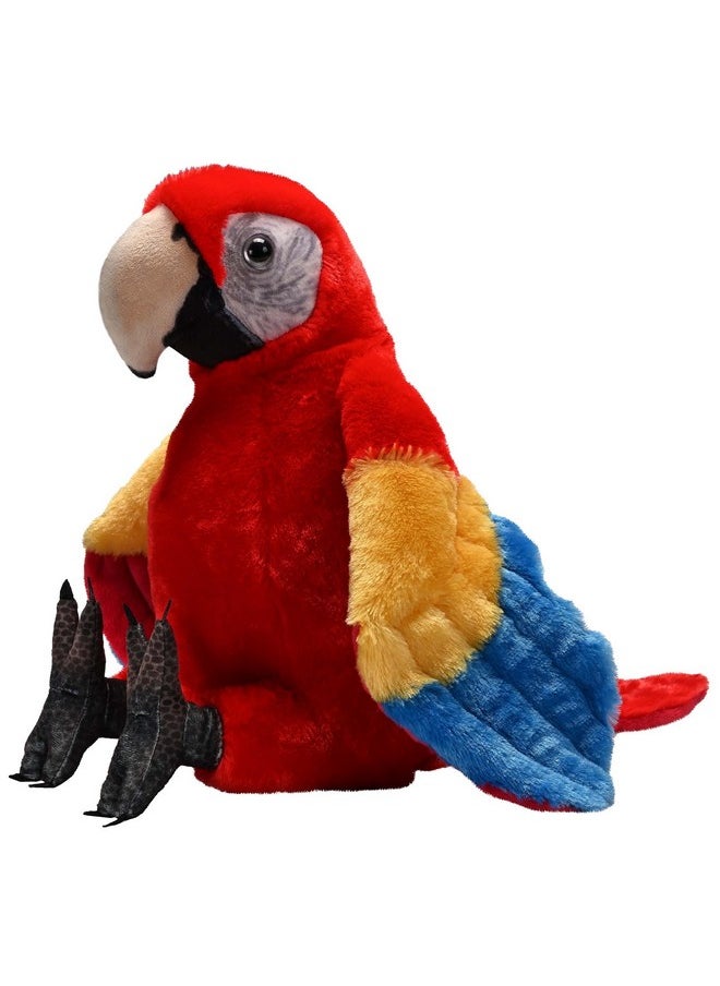 WILD REPUBLIC Artist Collection, Scarlet Macaw, Gift for Kids, 15 inches, Plush Toy, Fill is Spun Recycled Water Bottles.