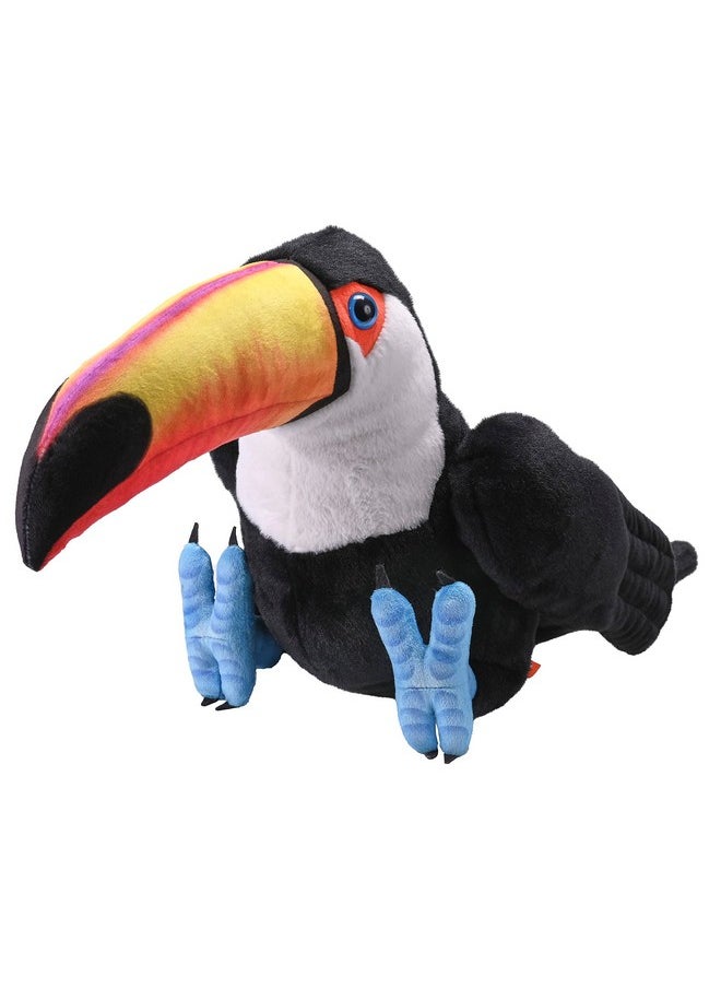 WILD REPUBLIC Artist Collection, Toucan, Gift for Kids, 15 inches, Plush Toy, Fill is Spun Recycled Water Bottles.