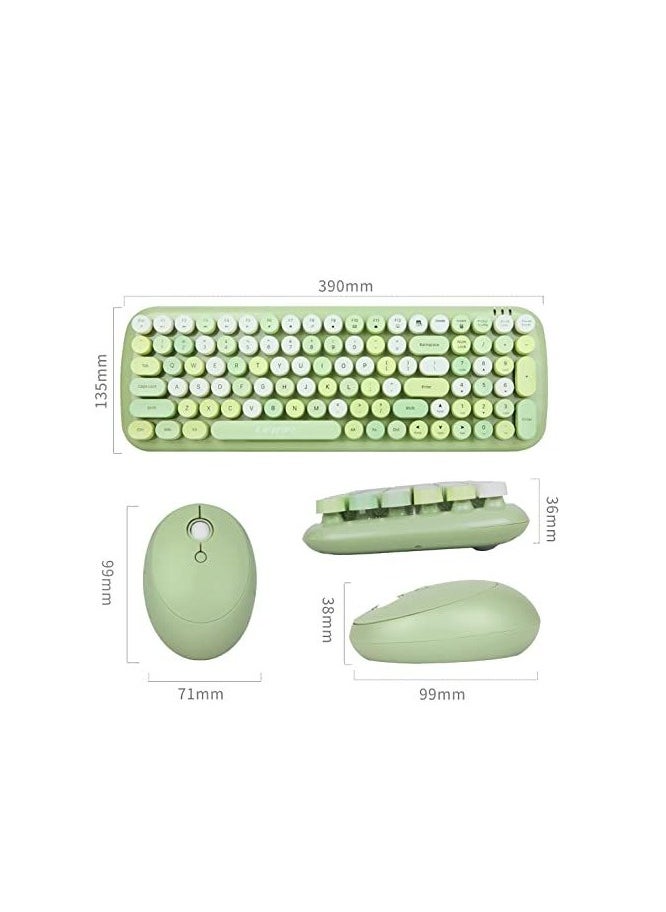 Wireless Keyboard and Mouse - Full-Size with Phone/Tablet Holder, Silent Ergonomic Wireless Keyboard Mouse Combo for Computer, PC, Laptop