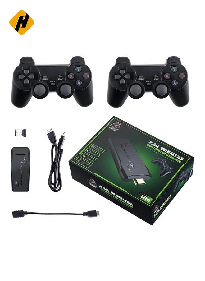 4K Smart Video Game Tv Stick,Video Game Consoles,10,000 Games 32/64Gb Retro Classic Gamin 2.4G Wireless Gamepads Controller (32G,3000+ Games)