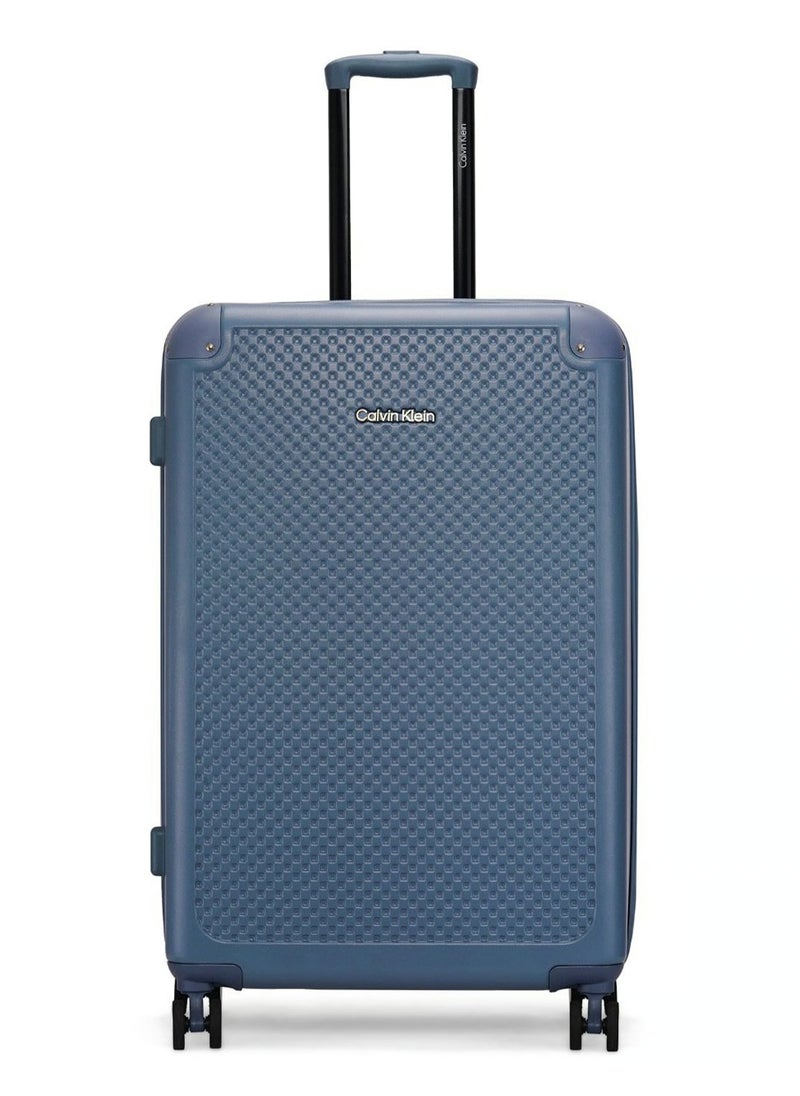 V2 CHECK IN Hardside Spinner Luggage On Wheels, Ultra Lightweight ABS, 4 Double Wheels Color BLUE