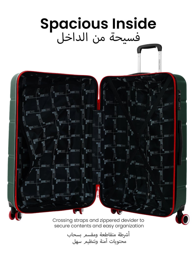 Torque Series 3 Pcs ABS Luggage Trolley Set - Green