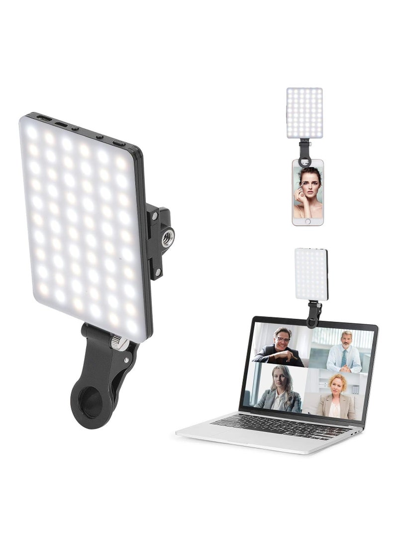 LED Light for Photography & Video, Rechargeable Selfie Light, Lighting for Makeup, Studio, and Camera Use,Ideal for Video Shooting, Phone Light, and for Makeup, Selfie, Vlog, Video Conference