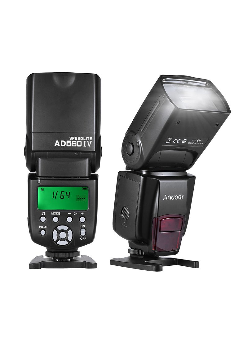 Andoer AD560 IV 2.4G Wireless Universal On-camera Slave Speedlite Flash Light GN50 LCD Display for DSLR Cameras