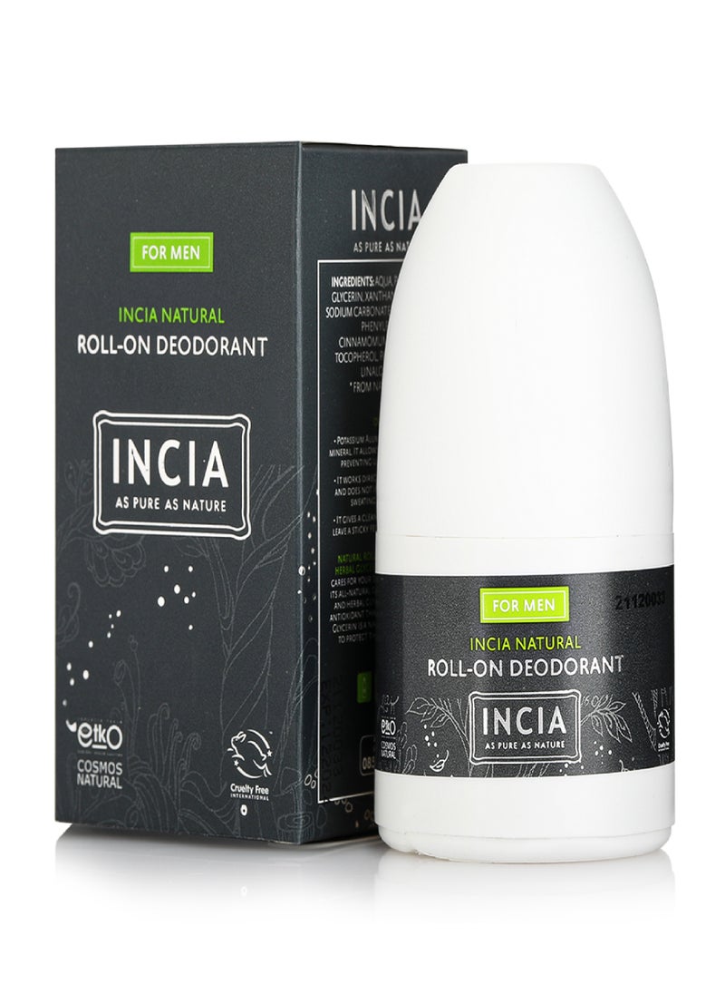 INCIA NATURAL ROLL-ON DEO FOR MEN 50ML