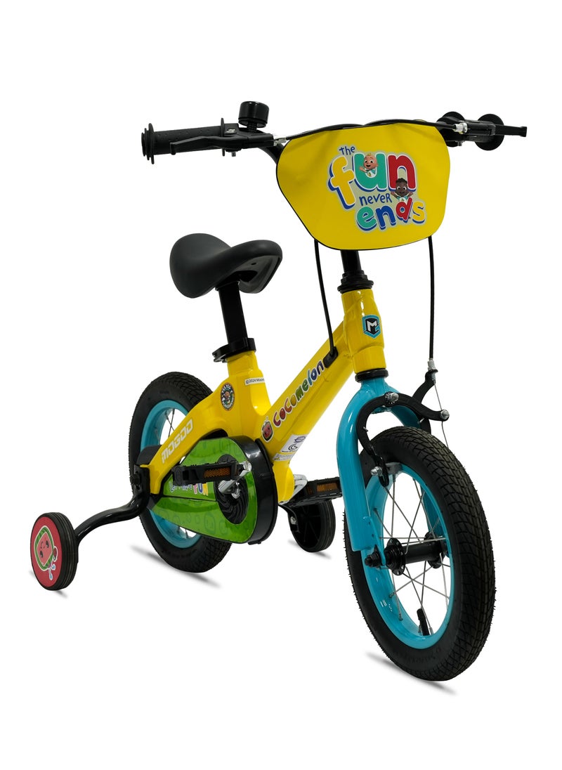 Mogoo - Cocomelon Play Kids Magnesium Bike - 12 Inch - Yellow