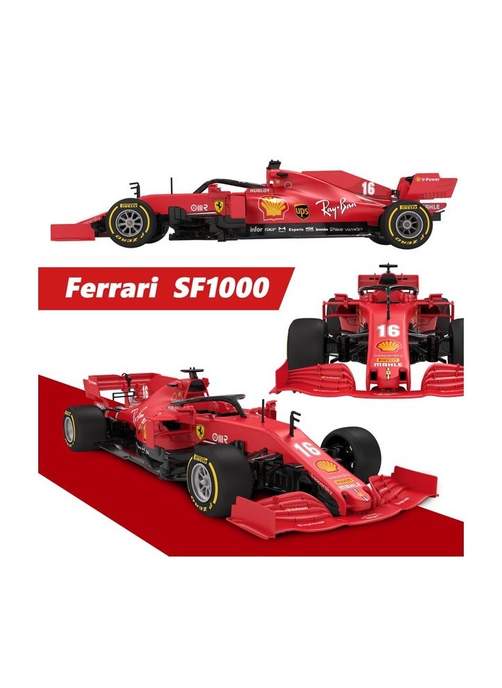 RC Car Kits to Build for 1/16 Ferrari F1 SF1000 Remote Control Car, Build Your Own RC Car Kit, Gift Ideas for 8+, Red