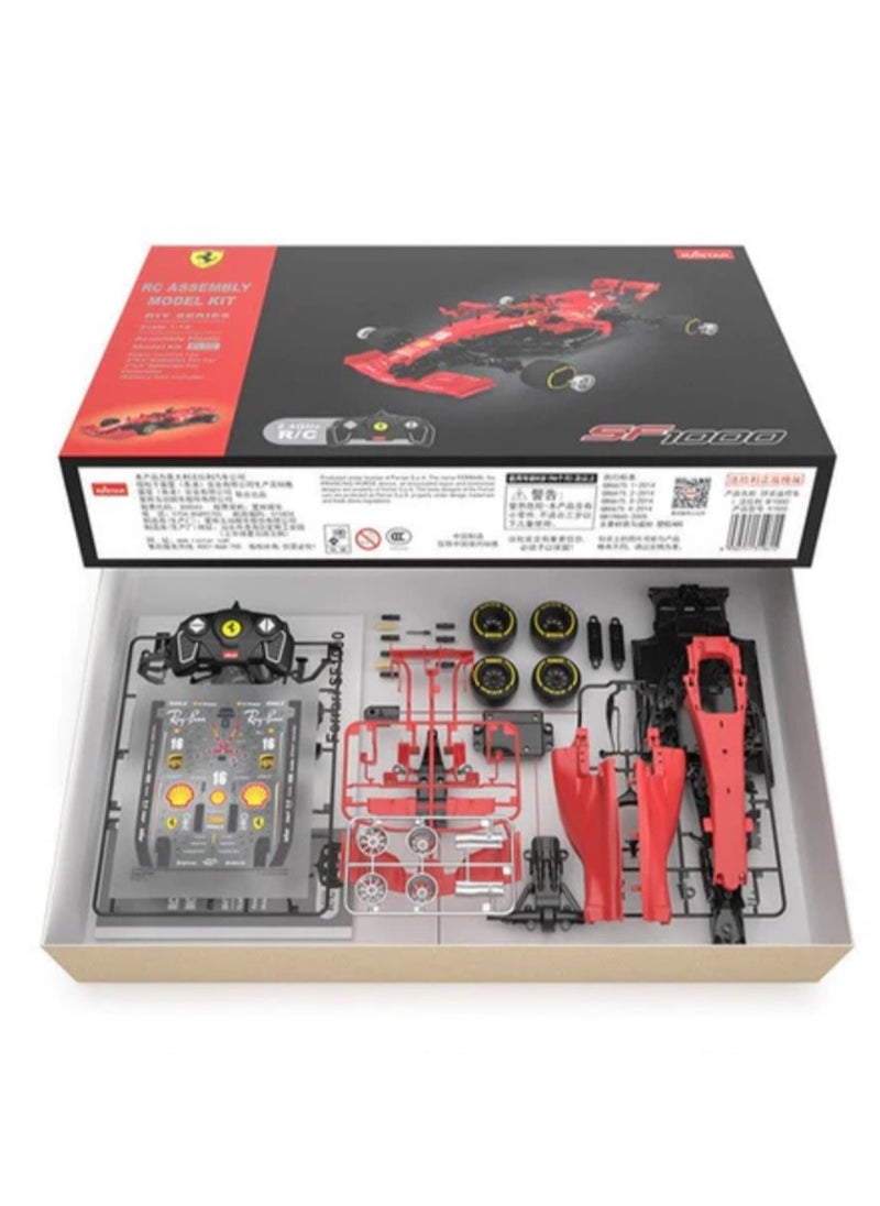 RC Car Kits to Build for 1/16 Ferrari F1 SF1000 Remote Control Car, Build Your Own RC Car Kit, Gift Ideas for 8+, Red