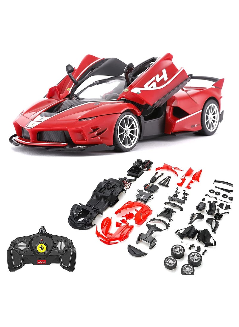 RC Car Kits to Build, 1/18 Ferrari FXX-K EVO Supercar Assembly Building Kit with Remote Controller, 92PCs, STEM Kits for Kids and Adult, Ages 8+