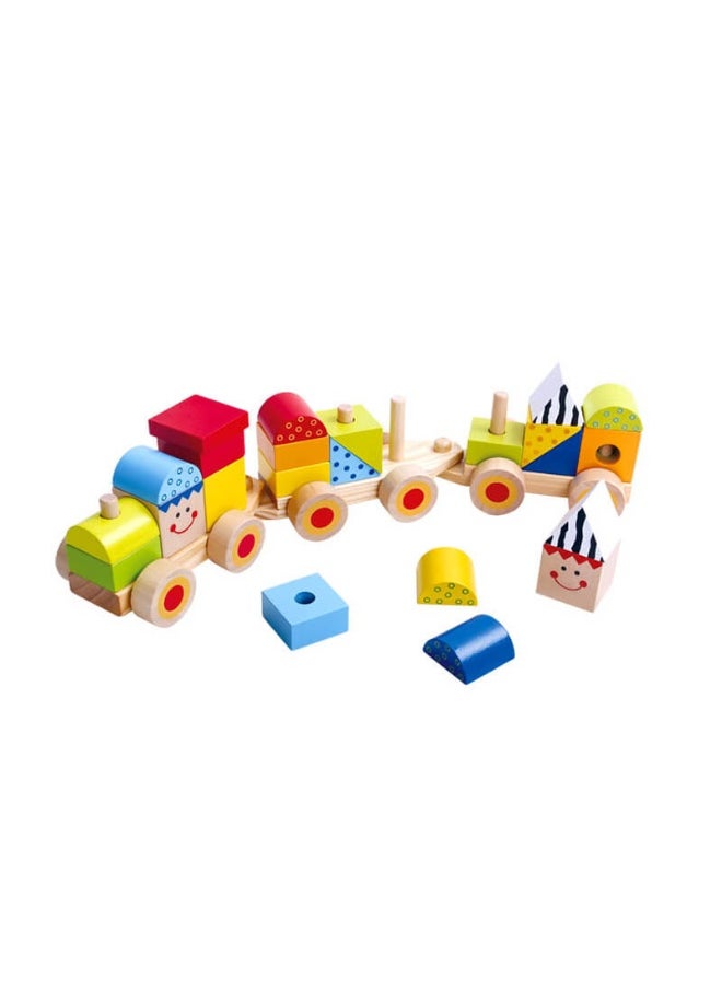 Wooden Stacking Train Puzzle (26 Pieces)