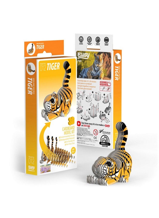 Tiger 3D Puzzle, 34 Piece Eco-Friendly Educational Toy Puzzles For Boys, Girls & Kids Ages 6+