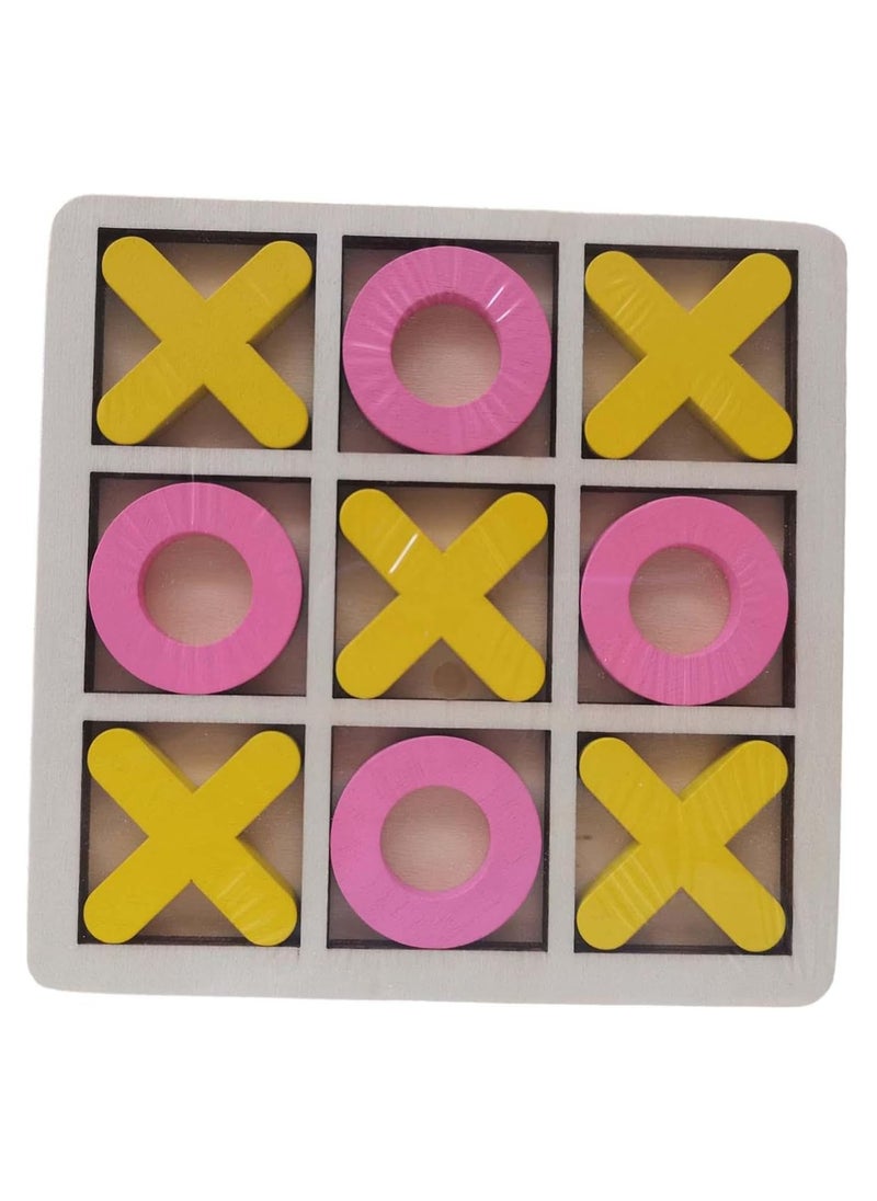 Wood Tic TAC Toe Game Set XO Table Toy Noughts and Crosses XO Chess Board Game