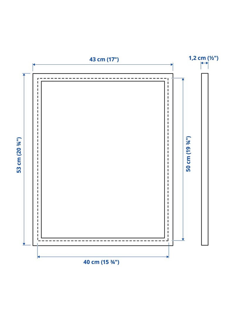 Picture Frame Wall Frame White Plastic & Fibreboard 40x50 cm