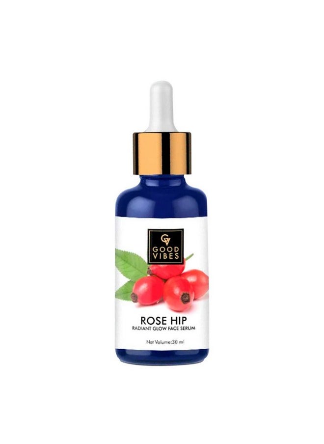 Rose Hip Radiant Glow Face Serum, 30 Ml Light Weight Non Greasy Moisturizing Formula For All Skin Types, Natural, No Parabens & Sulphates, No Animal Testing