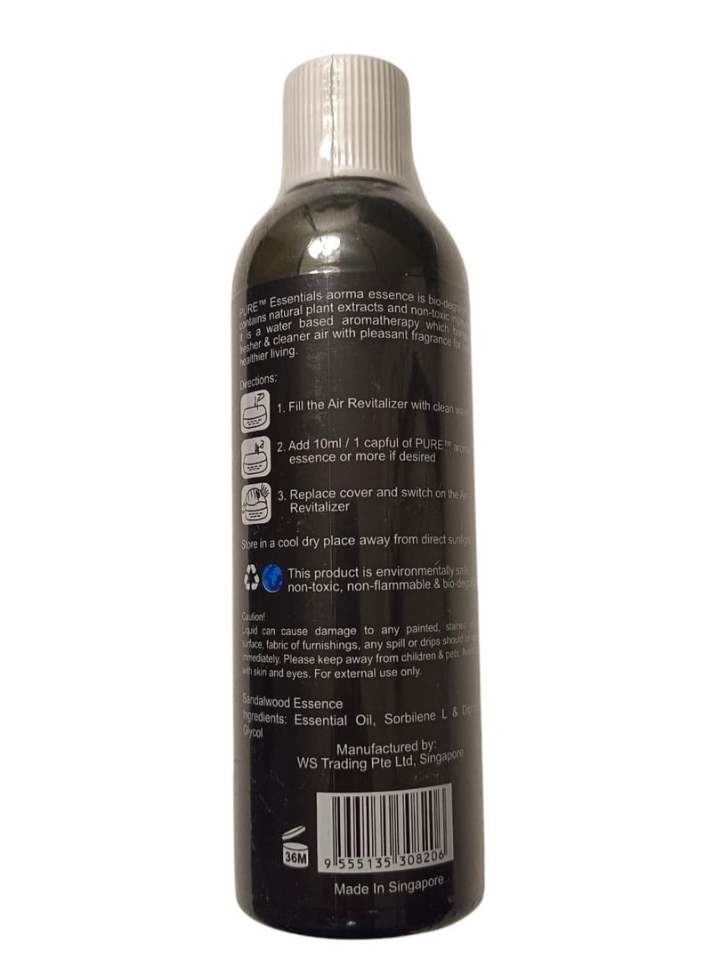 Sandalwood Aroma Essence Oil-250ml | For use in Water Air Purifier / Revitalizer | Scent Intensity: Strong | Produces foam to effectively trap dust and air pollutants | Removes odour & smoke | Contains natural plant extracts | 100% alcohol free |