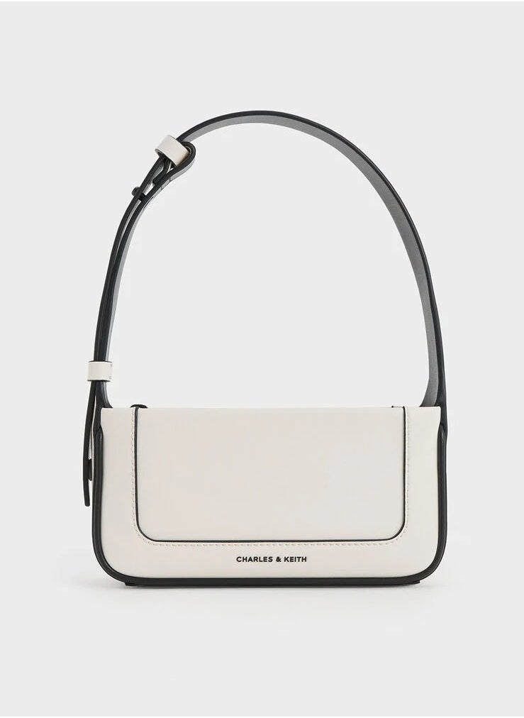 CHARLES & KEITH Daylla Shoulder Bag & Crossbody Bag - Cream