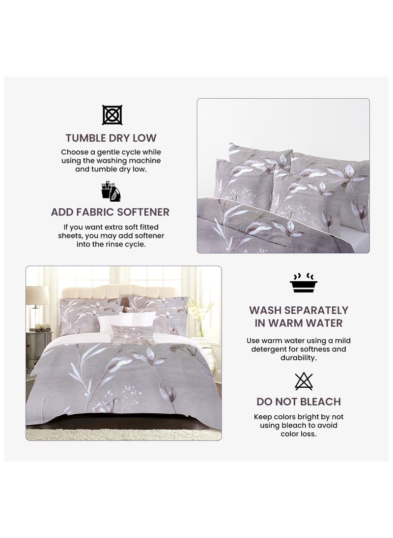 Whimsical Grove Bed Sheet Set - Without Filling - 6 Pcs - 4 Pillow Covers - 1 Bedsheet - 1 Duvet Cover         King Size:  Duvet Cover: 220*240cm Fitted Sheet: 200*200cm+30cm Pillow Cases: 50*75cm