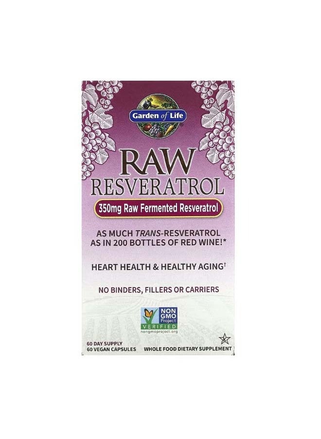 RAW Resveratrol 350 mg 60 Vegan Capsules