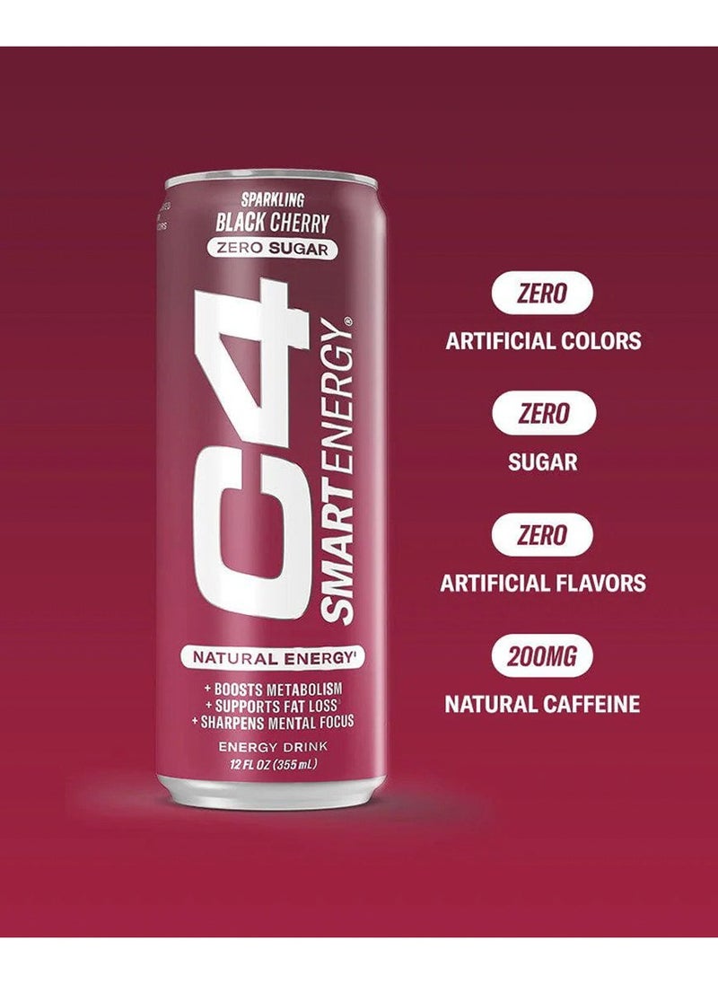C4 Smart Energy 355ml Black Cherry Pack Of 12