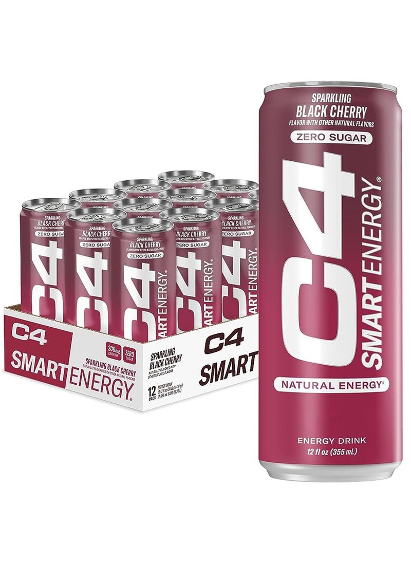 C4 Smart Energy 355ml Black Cherry Pack Of 12