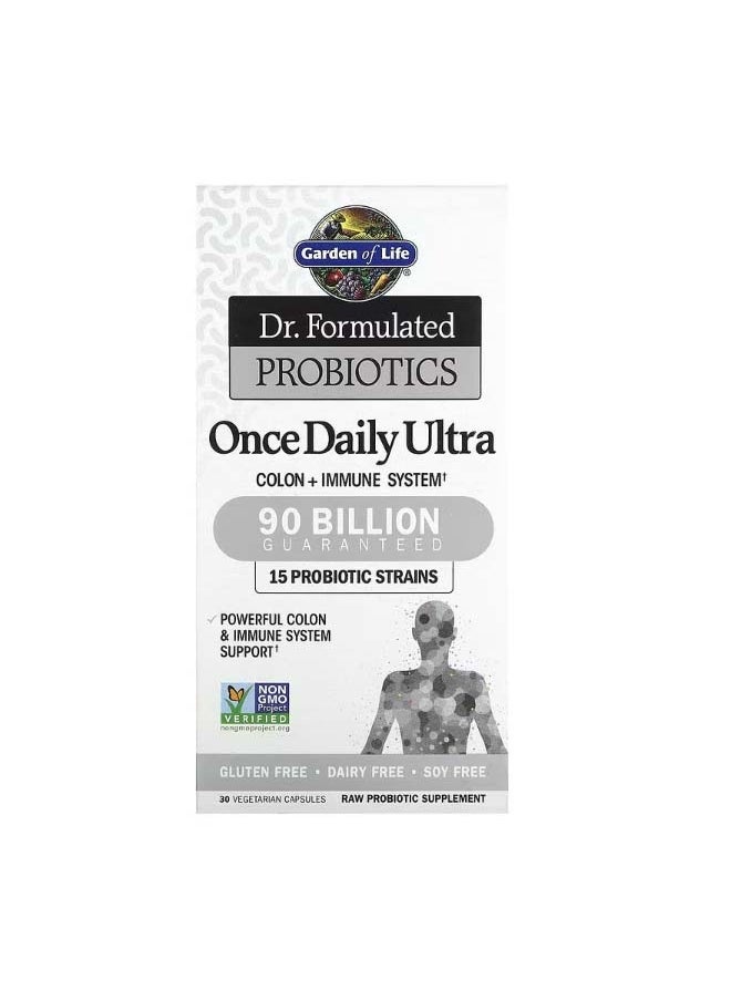 Dr. Formulated Probiotics Once Daily Ultra 90 Billion 30 Vegetarian Capsules