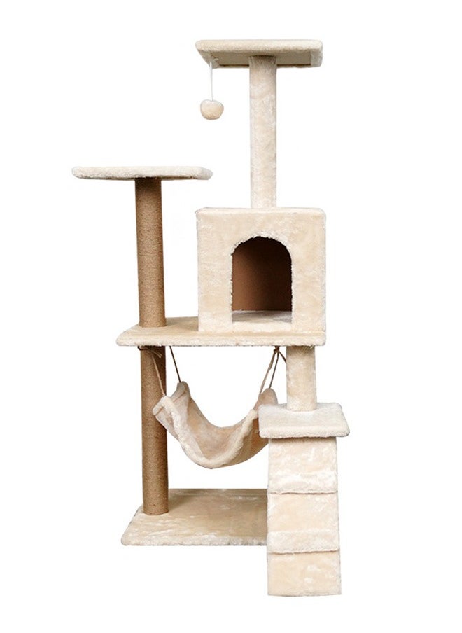 Large Cat Tree 125CM, Multi-Level Activity Cat Tower Furniture for Cat