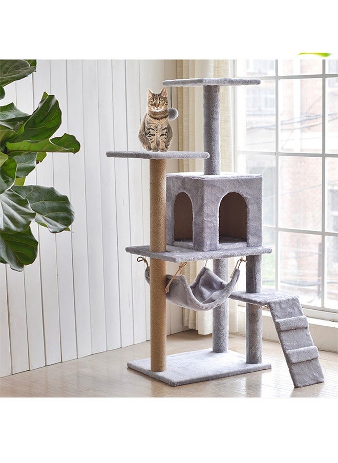 Large Cat Tree 125CM, Multi-Level Activity Cat Tower Furniture for Cat