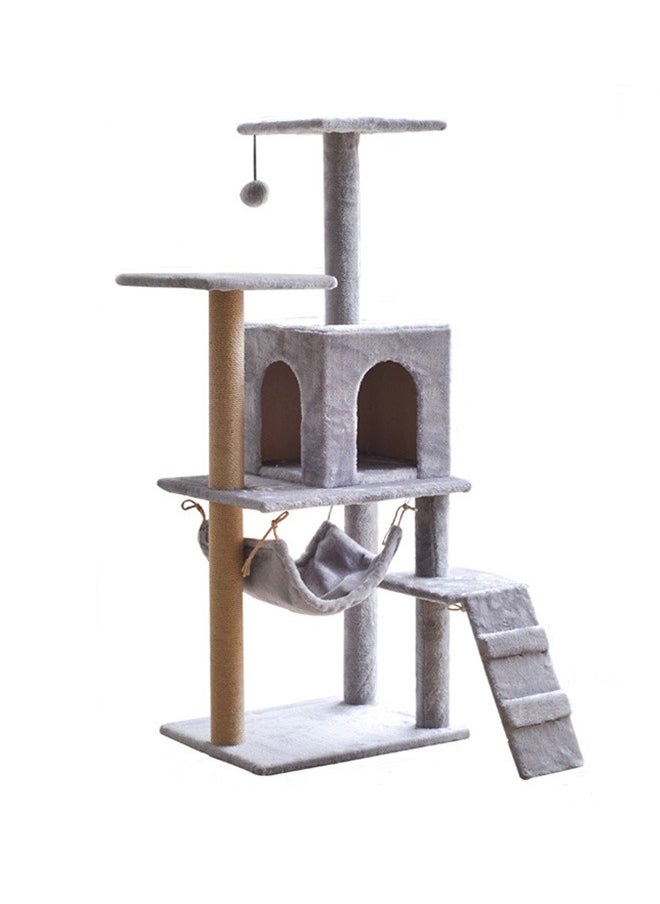 Large Cat Tree 125CM, Multi-Level Activity Cat Tower Furniture for Cat