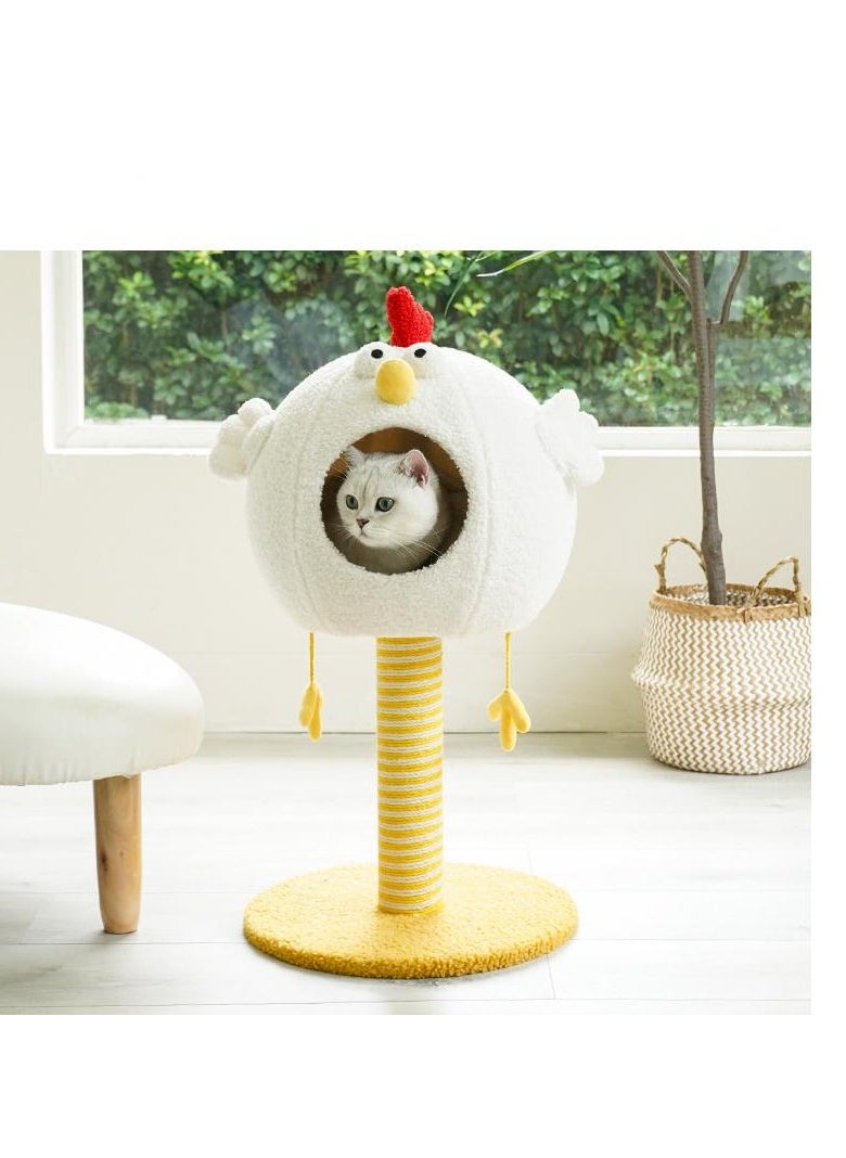 Scratching Post with Bed for Cats, Tree for Indoor Cats, Small Tower for Cats with Balls, Stable Stand for Cats, Size - 40cm x 40cm x 70cm