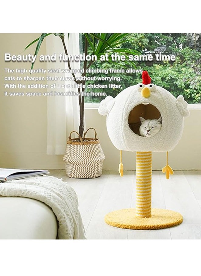 Scratching Post with Bed for Cats, Tree for Indoor Cats, Small Tower for Cats with Balls, Stable Stand for Cats, Size - 40cm x 40cm x 70cm