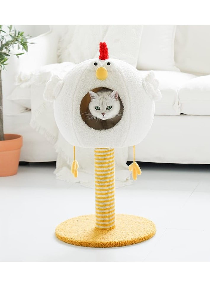 Scratching Post with Bed for Cats, Tree for Indoor Cats, Small Tower for Cats with Balls, Stable Stand for Cats, Size - 40cm x 40cm x 70cm