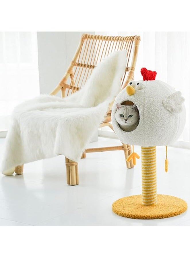 Scratching Post with Bed for Cats, Tree for Indoor Cats, Small Tower for Cats with Balls, Stable Stand for Cats, Size - 40cm x 40cm x 70cm