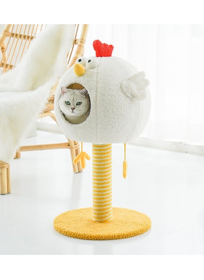 Scratching Post with Bed for Cats, Tree for Indoor Cats, Small Tower for Cats with Balls, Stable Stand for Cats, Size - 40cm x 40cm x 70cm