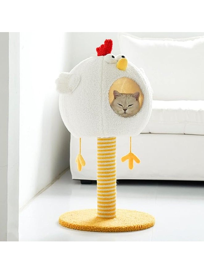 Scratching Post with Bed for Cats, Tree for Indoor Cats, Small Tower for Cats with Balls, Stable Stand for Cats, Size - 40cm x 40cm x 70cm