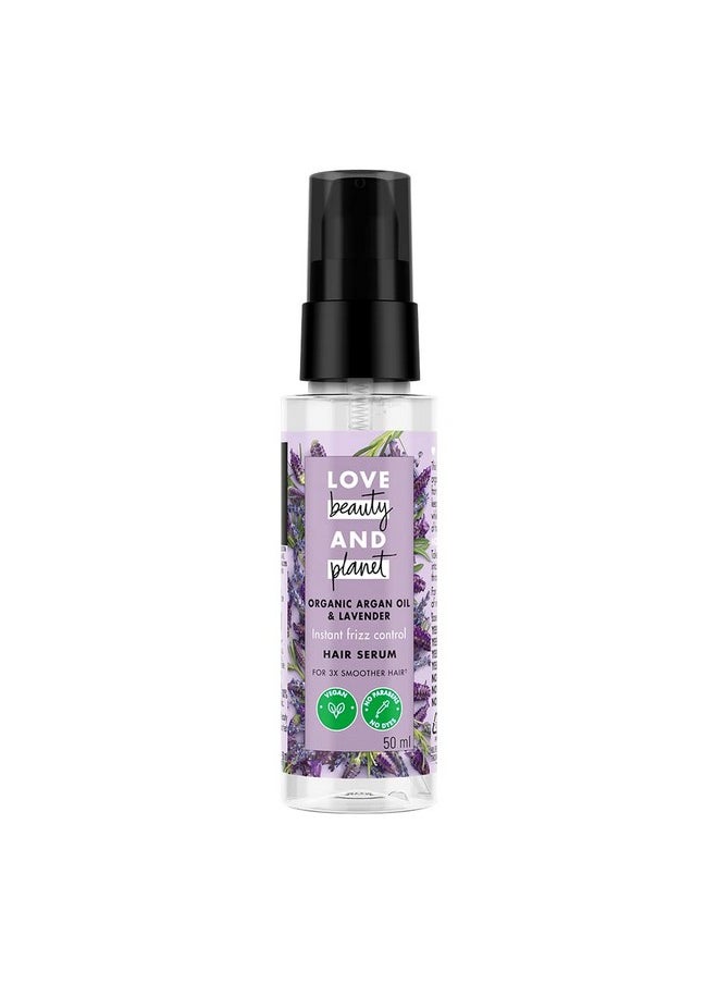 Argan Oil & Lavender Hair Serum For Smooth Frizzfree Hair 50Ml