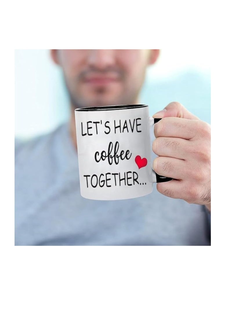 Lets Have Coffee Together for The Rest of Our Lives Couple Mug Set,Bridal Shower Gifts Bride,Wedding Gift  Matching Bride and Groom Valentines Day Gifts,Mr Mrs Coffee Mugs