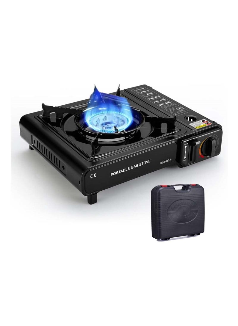 Portable Compact Outdoor Gas Stove with Overheating Protection & Carry Case