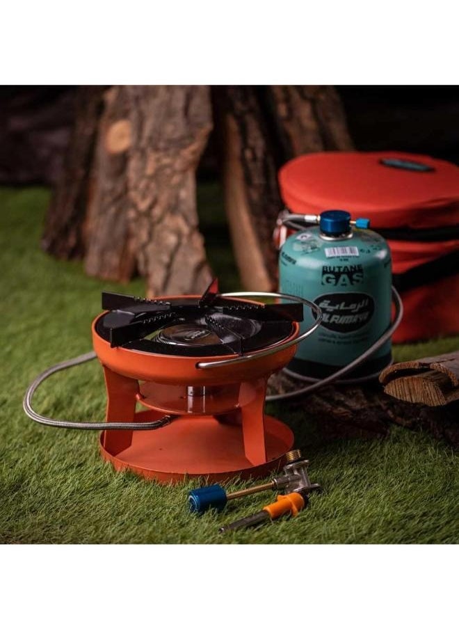 Portable Outdoor Single Burner Portable Flame Cast Iron with Storage Bag