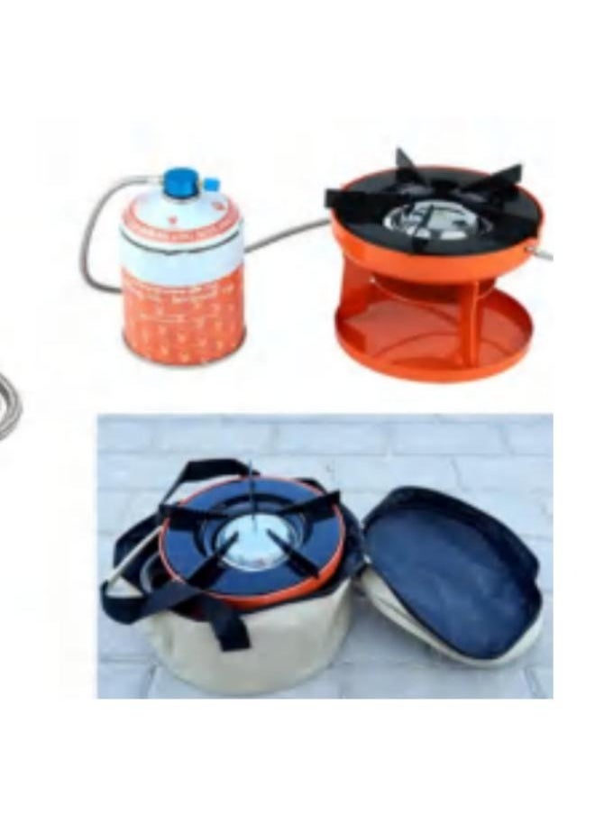 Portable Outdoor Single Burner Portable Flame Cast Iron with Storage Bag