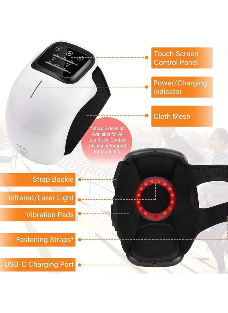 New Knee Massager – Electronic Smart Knee Massage with Heat | Large LED Screen | Wearable & Rechargeable for Arthritis, Joint Pain, Swelling, and Stiffness