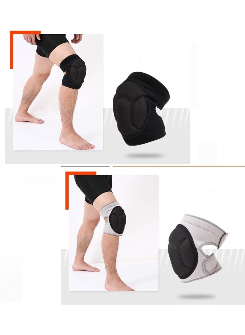 Adjustable Knee Protectors Pads for Men & Women - Cushioned Collision Avoidance for Volleyball, Dance & Sports (Black)
