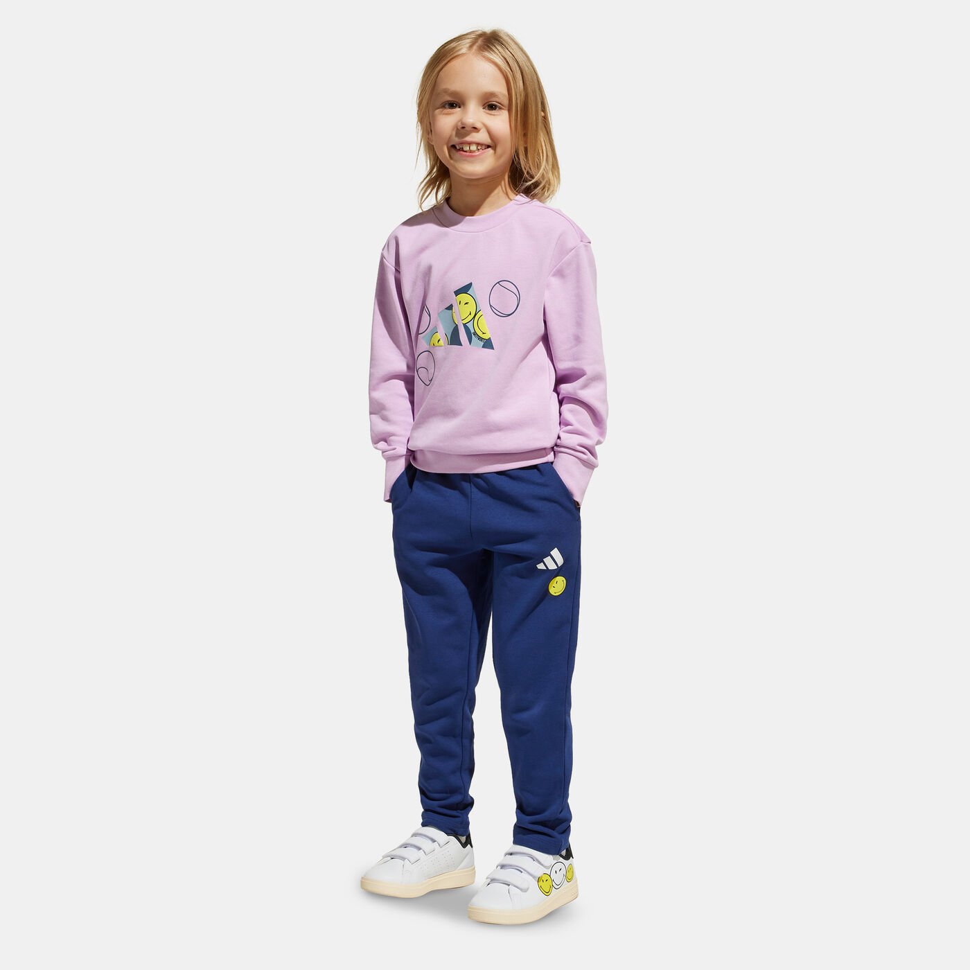 Kids' x Smileyworld Sweatshirt and Sweatpants Set