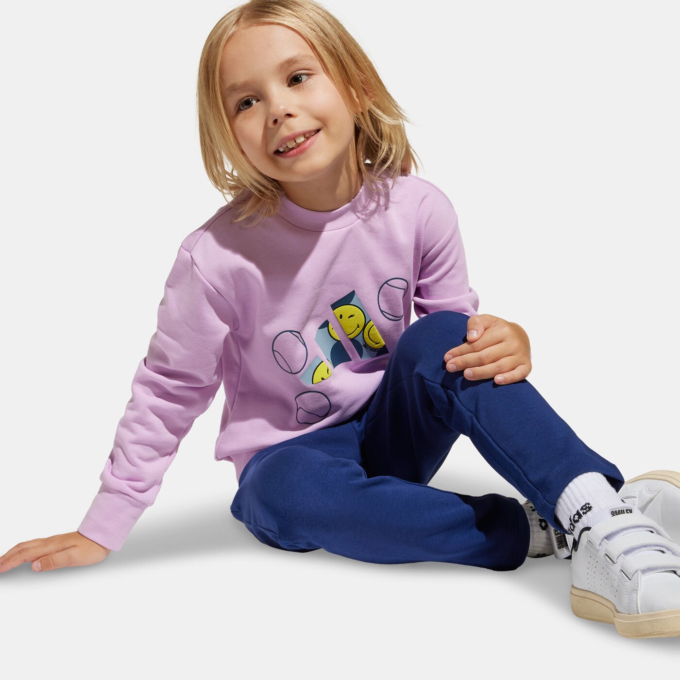 Kids' x Smileyworld Sweatshirt and Sweatpants Set