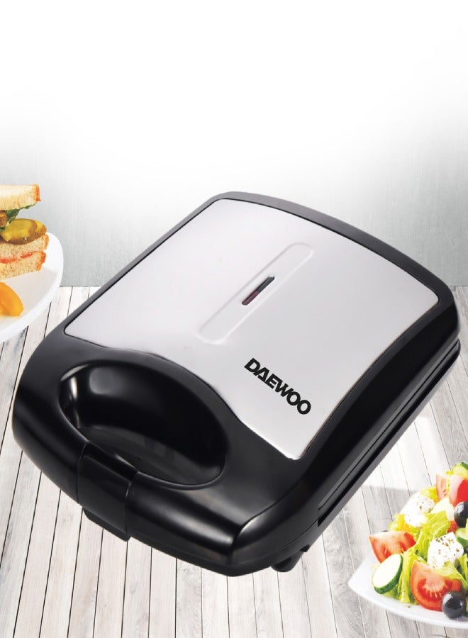 4 Slice Sandwich Maker Fixed With Grill Plate 1400 W DW-DSM8110 Black